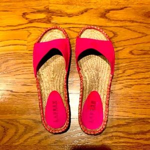 Lauren Ralph Lauren Caliana pink suede sandal.